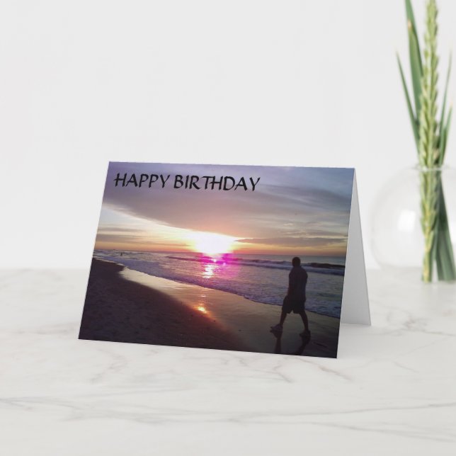 CARTE JOURNÉE À SOLEIL LES SOUHAITS D'ANNIVERSAIRE (Devant)