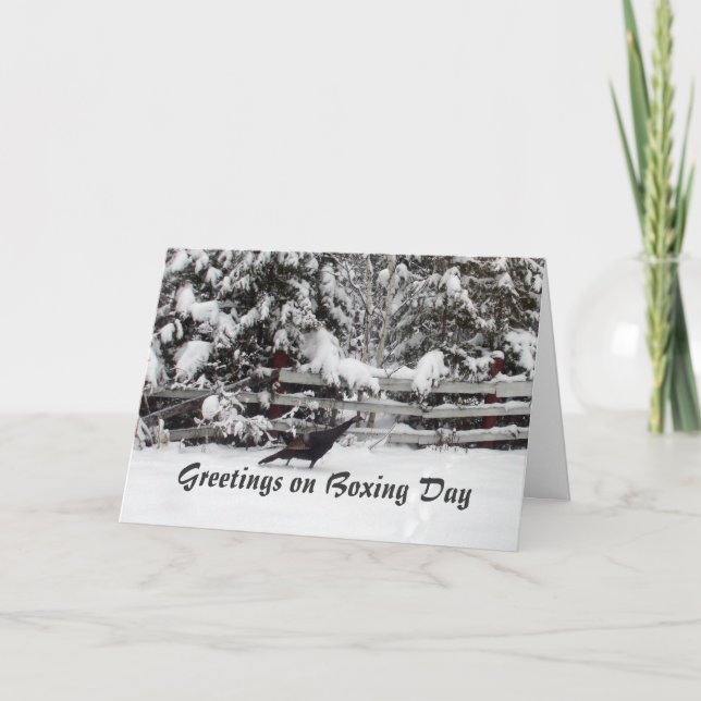 Carte Journée canadienne de boxe Salutation Turquie (Devant)