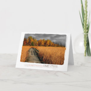 Carte journée d'automne photo de gratitude vierge