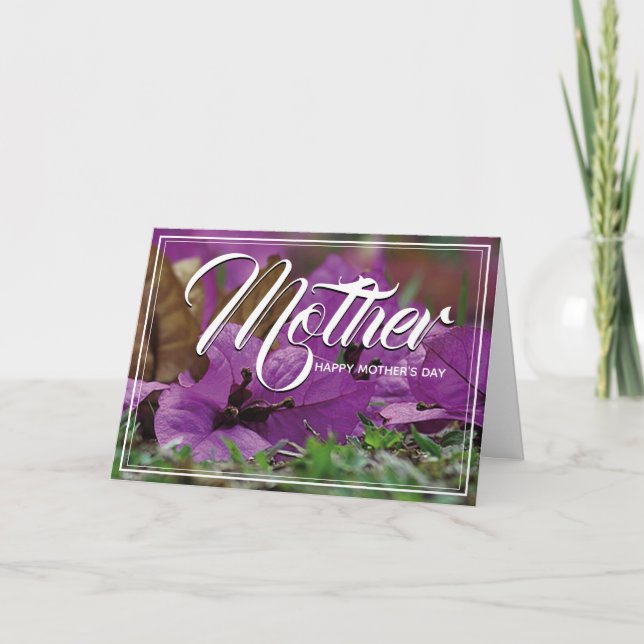 Carte JOURNÉE DE LA MÈRE Proverbes Chrétiens 31 Florales (Devant)