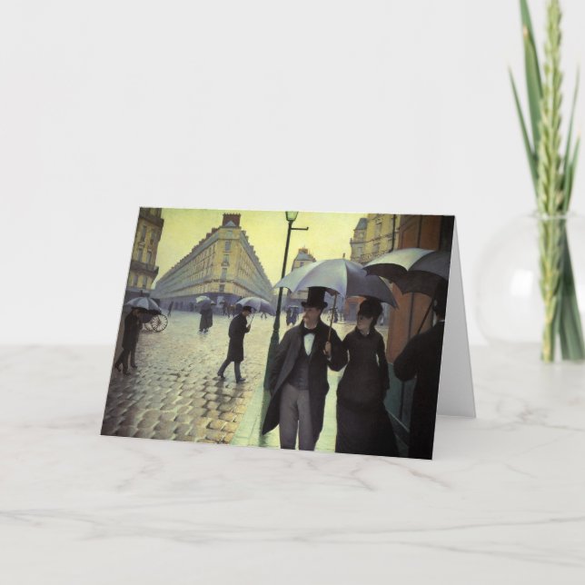 Carte Journée de la Pluie de Paris par Gustave Caillebot (Devant)