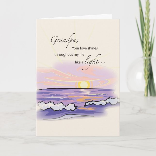 Carte Journée des grands-parents légers de Grand-père (Devant)