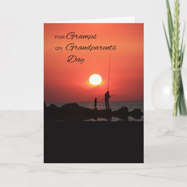 Carte Journée des grands-parents pour la pêche aux petit (Devant)