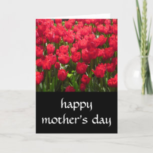 Carte journée des mères tulipes
