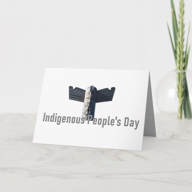 Carte Journée des peuples autochtones 23 septembre Totem (Devant)
