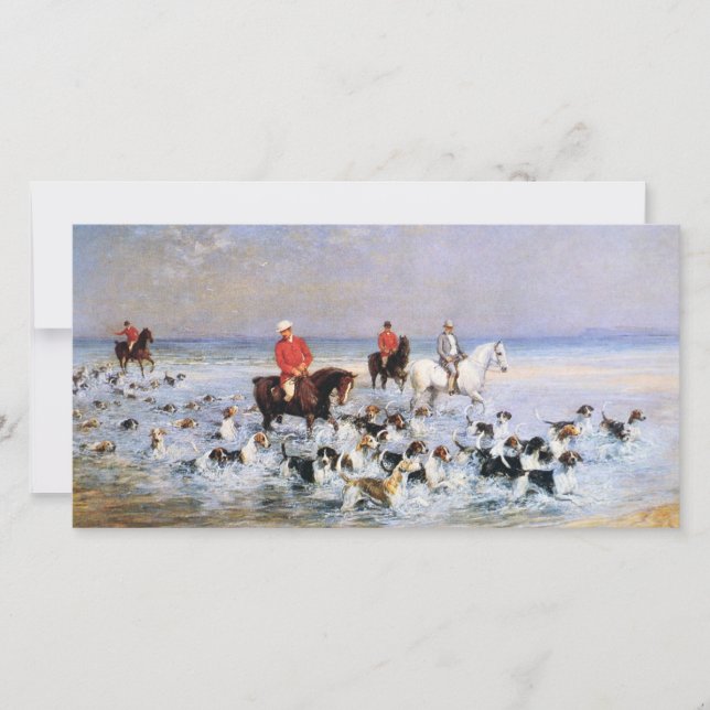 Carte Journée d'été à Cleveland (Chevaux et chiens de tr (Devant)