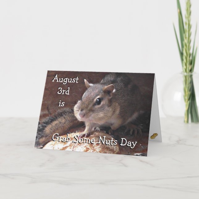 Carte Journée drôle de prendre des noix Fêtes (Devant)