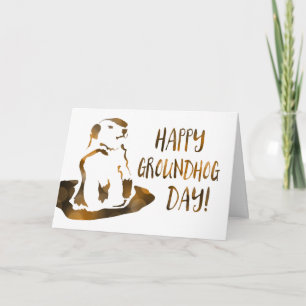 Carte journée heureuse de la marmotte