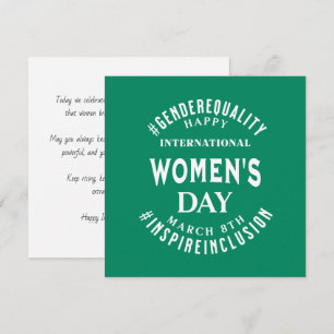 Carte Journée internationale des femmes Égalité du 8 m