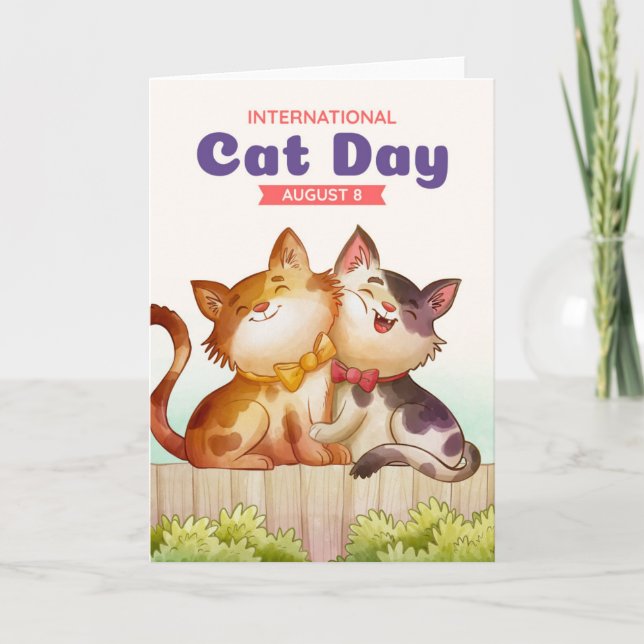Carte Journée internationale du chat  (Devant)