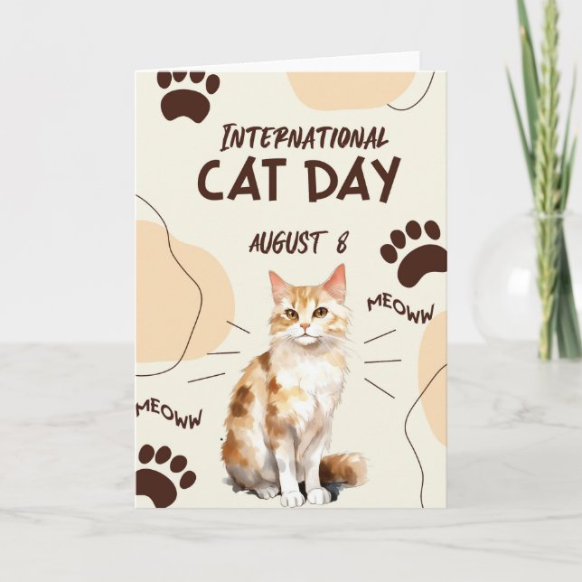 Carte Journée internationale du chat  (Devant)