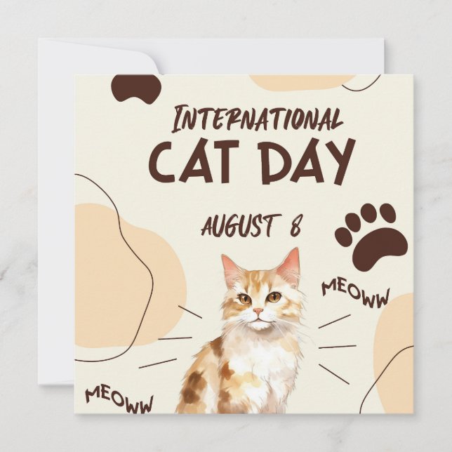 Carte Journée internationale du chat (Devant)