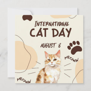 Carte Journée internationale du chat