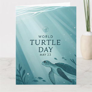 Carte Journée mondiale de la tortue Art de tortue marine