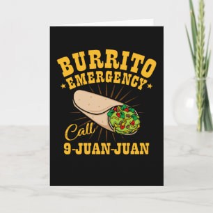 Carte Journée nationale Burrito de l'appel d'urgence