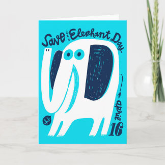Carte Journée nationale de sauvegarde des éléphants 16 a