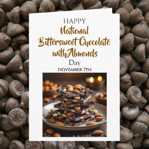 Carte Journée nationale du chocolat noir aux amandes