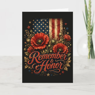 Carte Journéemémorielle patriotique Se souvenir et honor
