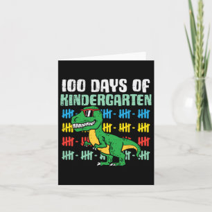 Carte Jours De Maternelle Trex Dinosaur 100e Jour Schoo