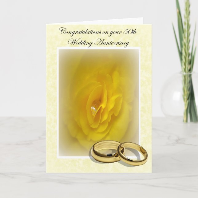 Carte Jours d'or - cinquantième anniversaire de mariage (Devant)
