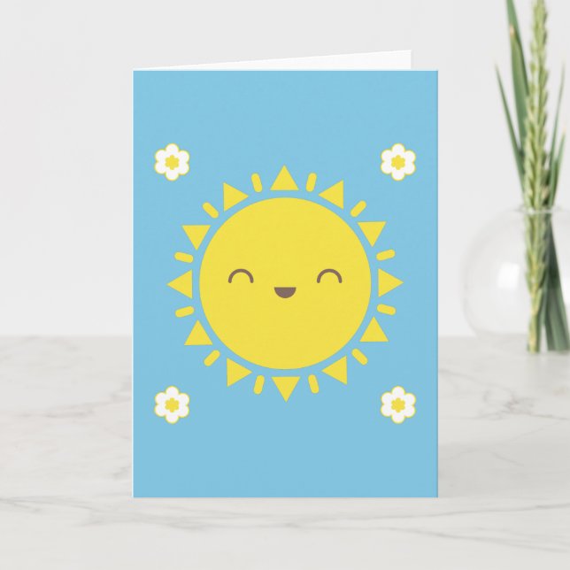 Carte Jours ensoleillés de Kawaii (Devant)