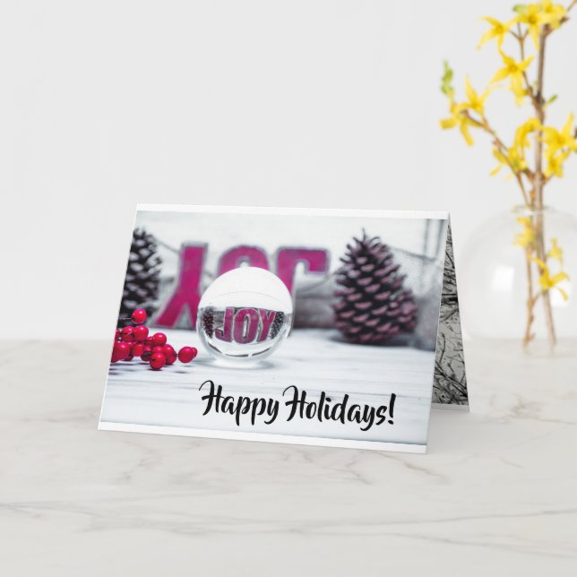 Carte Joy Glass Ball Collection de vacances (Fleur jaune)