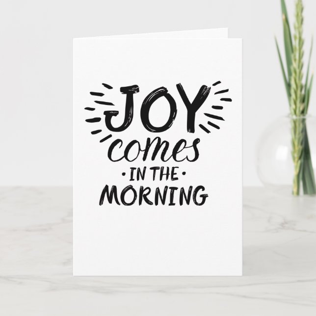 Carte Joy in the Morning Citations chrétiennes sur la jo (Devant)