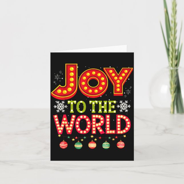 Carte Joy To The World Christmas Pajamas For Kids, Women (Devant)