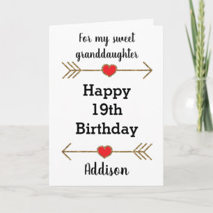 Carte Joyeuse 19e anniversaire petite-fille