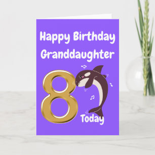 Carte Joyeuse 8 anniversaire petite-fille