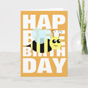 Carte Joyeuse abeille d'anniversaire