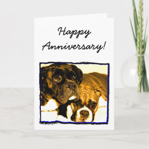 Carte Joyeuse Anniversary Boxer Greeting Card