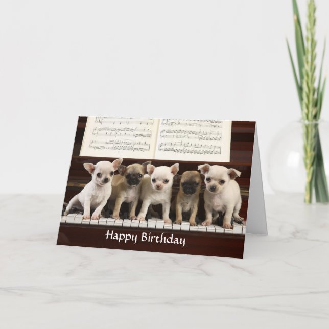 Carte Joyeuse Birthday Chihuahua (Devant)