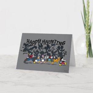Carte Joyeuse chasse aux fantômes avec Mickey et ses ami