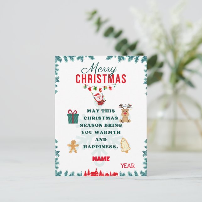 CARTE JOYEUSE DE NOËL (Debout devant)