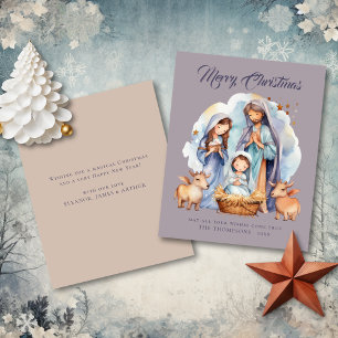 Carte Joyeuse de Noël Budget Nativité