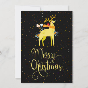 Carte Joyeuse de Noël Reindeer Joyeux Noël Light