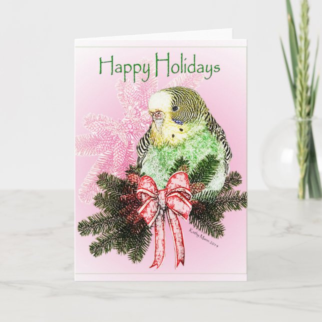 Carte Joyeuse de vacances Parakeet (Devant)
