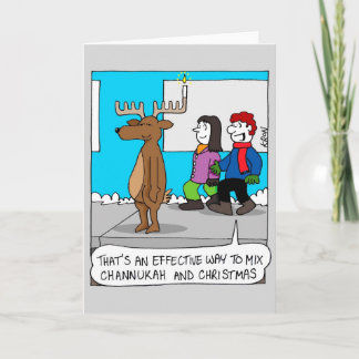Carte Joyeuse des Fêtes - Channukah et Noël