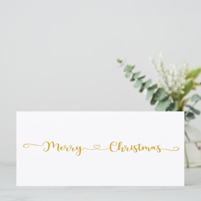 Carte Joyeuse écriture manuscrite de Noël Police (Debout devant)