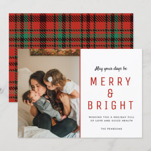 Carte Joyeuse et brillante de la famille de Noël