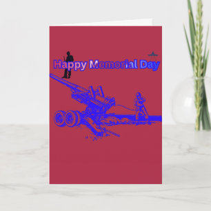 Carte Joyeuse fête de la mémoire cramoisie