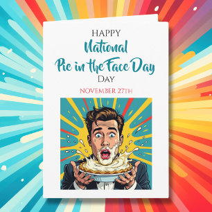 Carte Joyeuse Fête de la Tarte sur la Figure ! 27 nov.