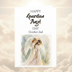 Carte Joyeuse Fête de l'ange gardien   (Caucasien)