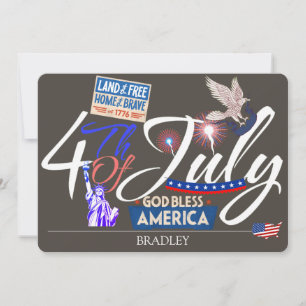 Carte Joyeuse fête de l'Indépendance du 4 juillet