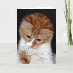 Carte Joyeuse Fête des Grands-Parents Grand-mère Chat Mi