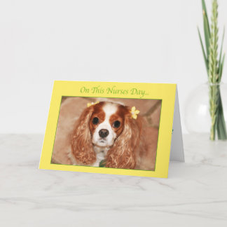 Carte Joyeuse Fête des Infirmières avec un doux Cavalier