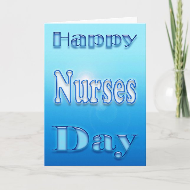 Carte Joyeuse fête des infirmières Floral (Devant)