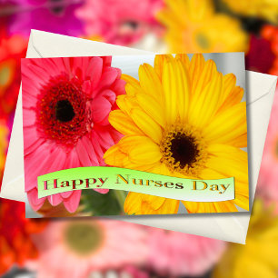Carte Joyeuse Fête des Infirmières Gerber Daises