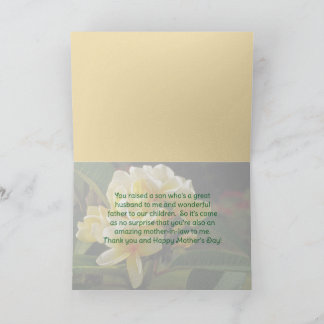 Carte Joyeuse fête des Mères à ma belle-mère